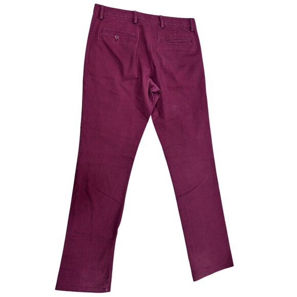 Old Navy Mens Maroon Ultimate Slim-Fit Pants 32x34 - Picture 2 of 10